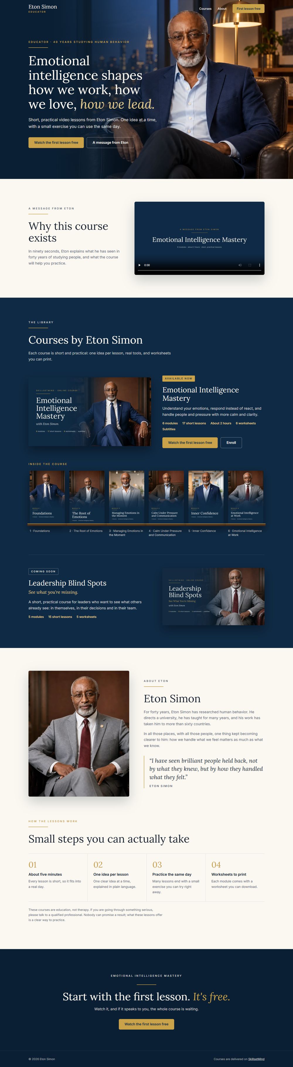 Site do Eton Simon